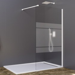 white Shower screen