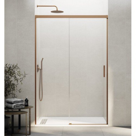 Paroi de douche coulissante cuivrée