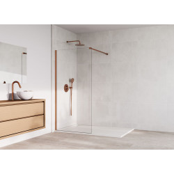 Paroi de douche fixe Cuivrée
