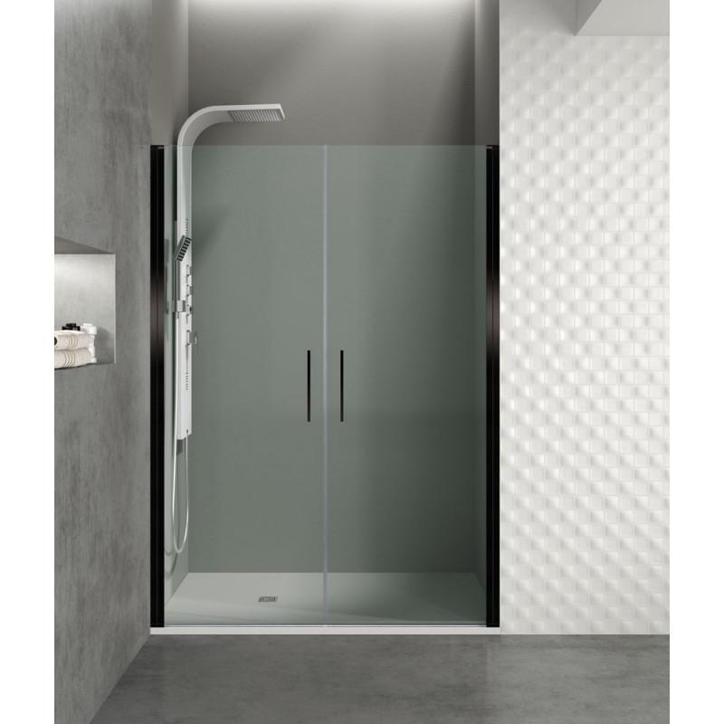 Black  Frontal de Ducha 2 puertas  Abatibles