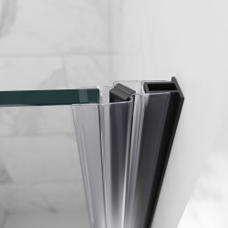 Paroi de douche avec charnière  profile NOIR