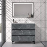 Mueble de salle de bains de couleur rose