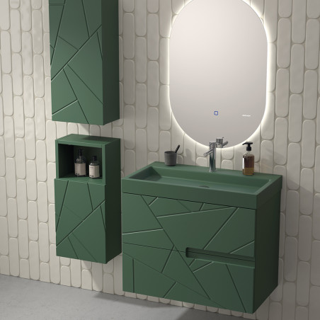 mueble de color verde oliva