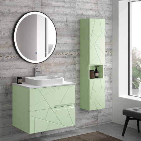 meuble salle de bains vert