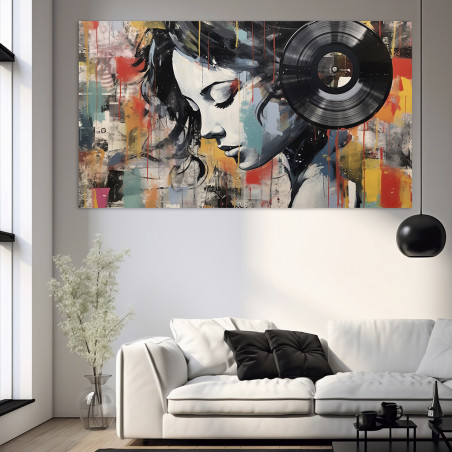 panel  decorativo disco de musica