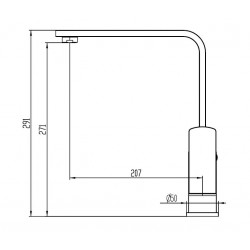 Grifo  Monomando de Cocina Inoxidable