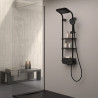 Colonne de douche pour baignoire couleur anthracite avec etagères economique