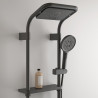Colonne de douche pour baignoire couleur anthracite avec etagères economique