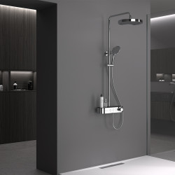 colonne de douche blanche avec tablette telescopique au meilleur prix