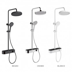 colonne de douche blanche avec tablette telescopique au meilleur prix