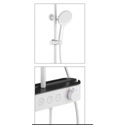 columna de dutxa de color blanc telescopica  a bon preu