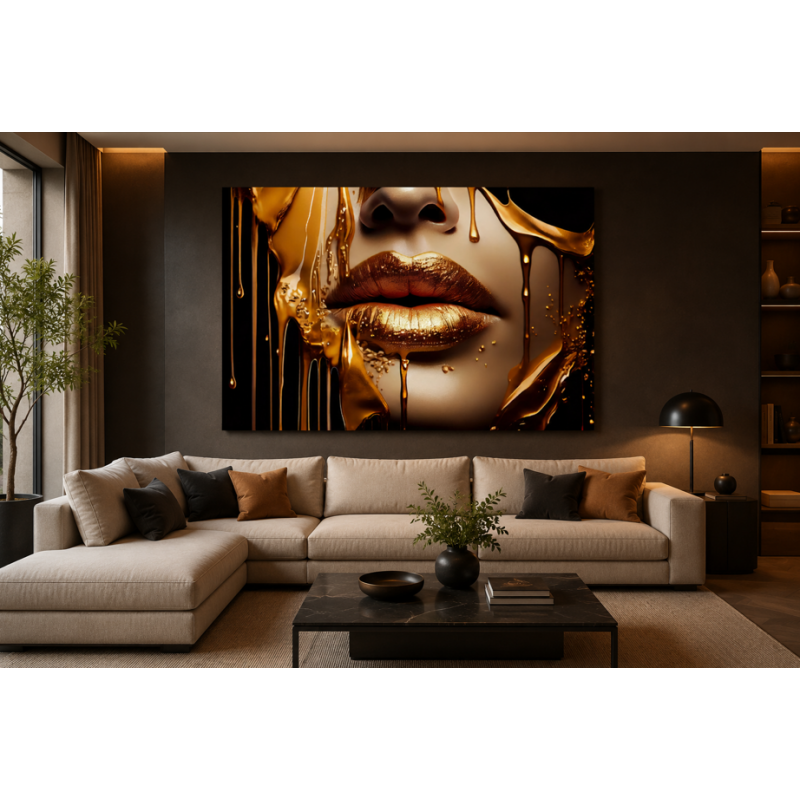 panneau  mural levres de femme
