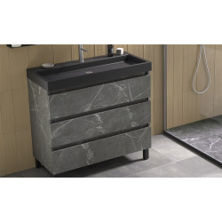 Moble de bany efecta marmol gris