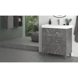 Moble de bany efecta marmol gris
