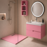 Moble de bany de color rosa