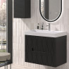 Mueble de baño suspendio de color negro