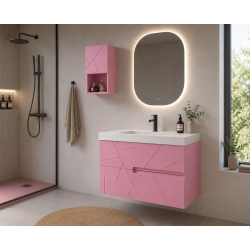mueble de color rosa