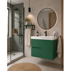 Mueble de baño de color verde