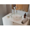 vasque a poser en verre de couleur rose ou vert