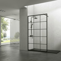 black shower screen