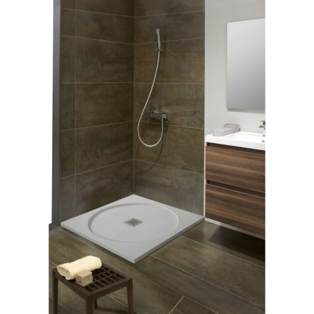 receveur de douche avec encadrement
