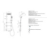 columna de dutxa amb prestatges