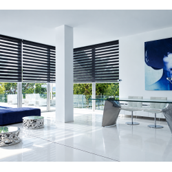 Rideau enroulable bleu